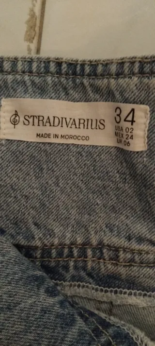 Falda vaquera plisada Talla S