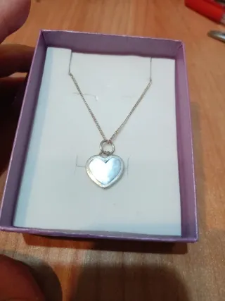 Collana con ciondolo cuore madreperla