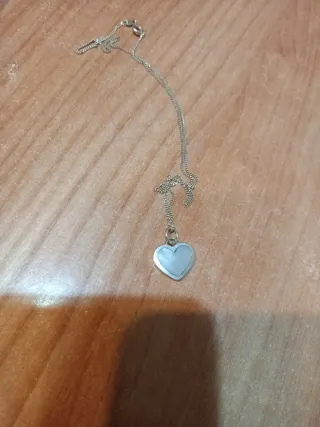 Collana con ciondolo cuore madreperla