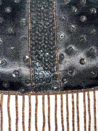 2 Bolsos de fiesta negro con abalorios