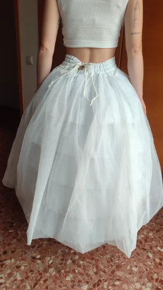 Cancán de fallera blanco ajustable