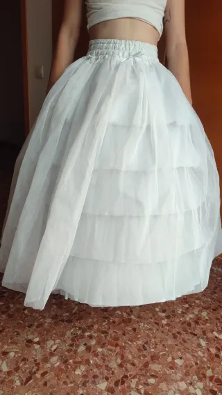 Cancán de fallera blanco ajustable
