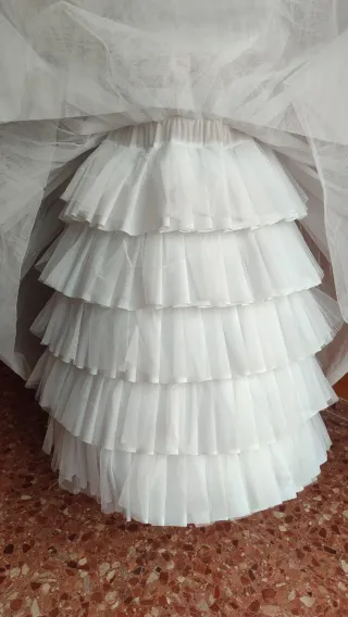 Cancán de fallera blanco ajustable