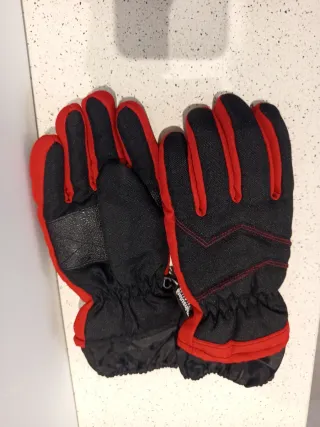 Guanti uomo 40g Thinsulate neri/rossi