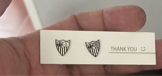 Pendientes Escudo Sevilla F.C. Plata de ley