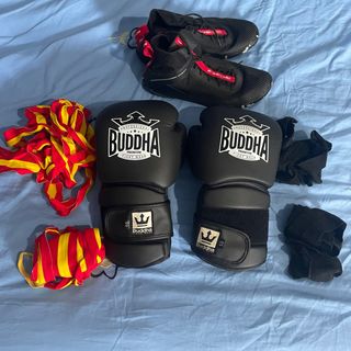 Kit Boxeo Buddha Guantes y Vendas