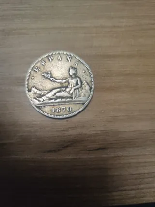 Moneda 5 Pesetas España 1870