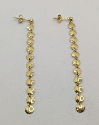 Pendiente Circulos de oro de 14k, 1.51 g.