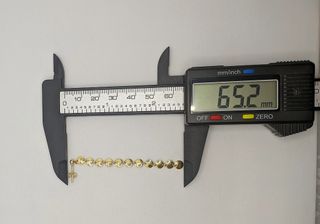 Pendiente Circulos de oro de 14k, 1.51 g.