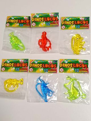 Lote 6 Dinossauros Pegajosos Dinos Locos