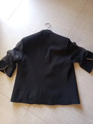 Blazer nero manica 3/4 con perline Taglia 48/50 it