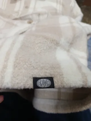 Chaqueta Zara cuadros pelo beige y marrón hombre