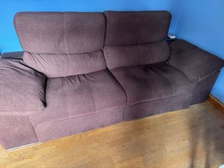 Sofá reclinable de tela