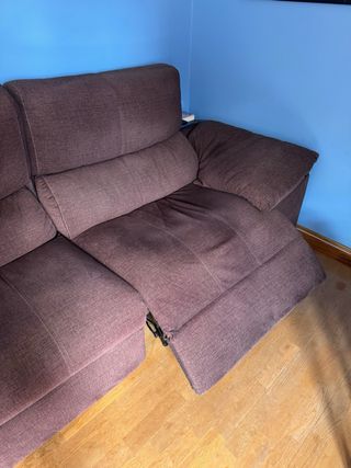 Sofá reclinable de tela