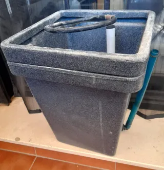 Maceta Hidropónica Negra/Gris Plástico