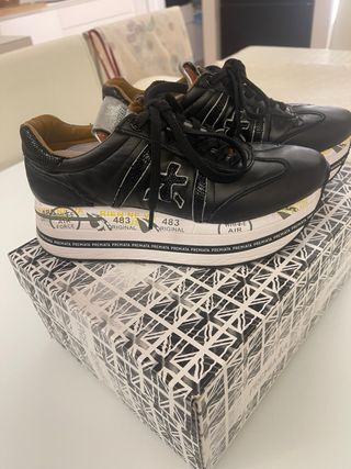 Premiata Scarpe Donna Pelle Nere