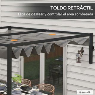 Pérgola de Jardín de Pared 297x211x220 cm