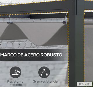 Pérgola de Jardín de Pared 297x211x220 cm