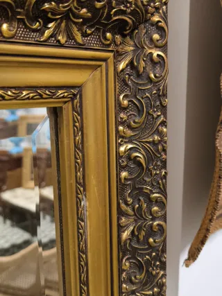 Espejo Rectangular Clásico Dorado