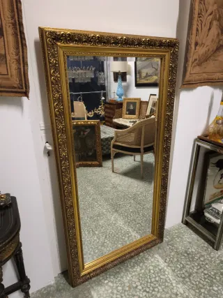 Espejo Rectangular Clásico Dorado