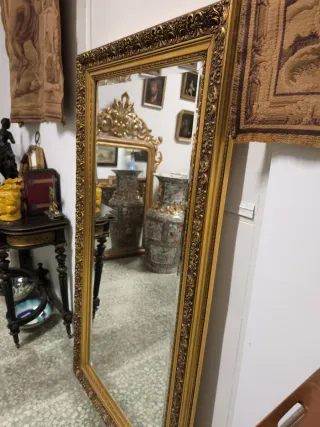 Espejo Rectangular Clásico Dorado