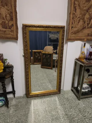 Espejo Rectangular Clásico Dorado