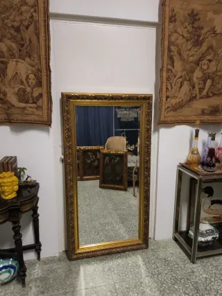 Espejo Rectangular Clásico Dorado