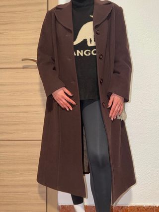 Abrigo largo Paño Oversized