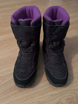 Botas de Nieve Quechua Mujer Negras/Moradas