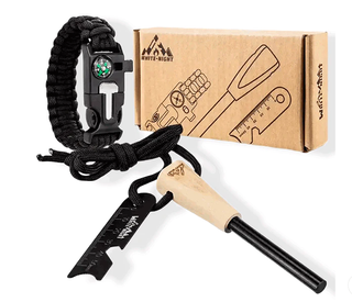 Pedernal Supervivencia Kit Brújula Pulsera