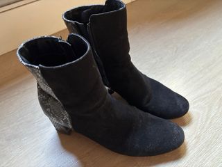 Botines tacón piel serpiente otros color camel