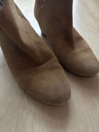 Botines tacón piel serpiente otros color camel