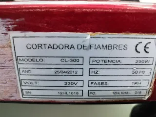 Cortadora de fiambres profesional