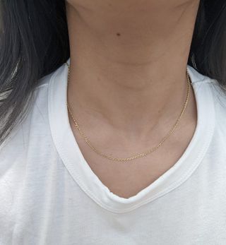 Cadena Barbada de oro de 18k, 3.21 g, 51 cm.