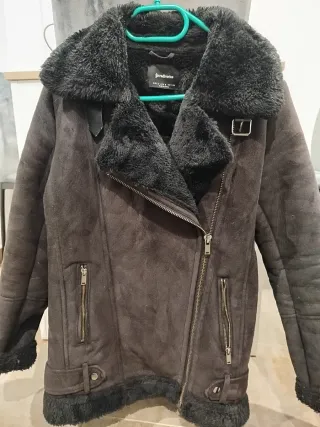 Chaqueta Biker Stradivarius Negra Talla S