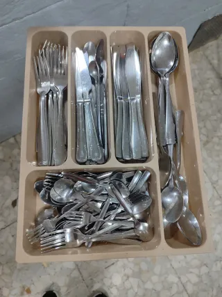 Cubiertos variados y organizador