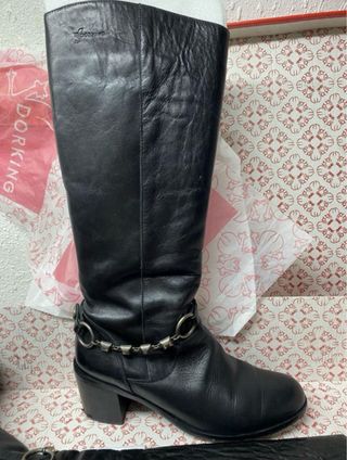 Botas altas Dorking piel negras talla 38