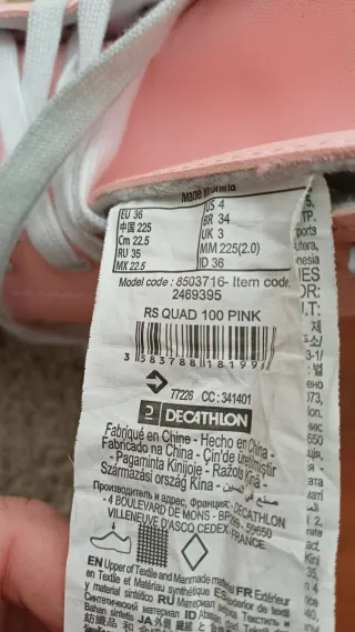 Patines rosas niña T36