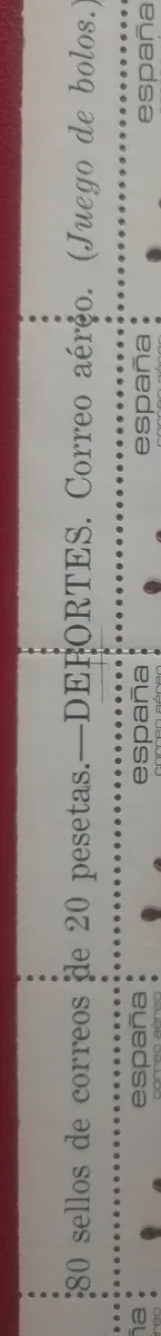 80 Sellos Correos 20 Pesetas Deportes Bolos