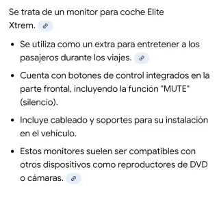 Monitor Pantalla Coche Elite Xtreme Negro