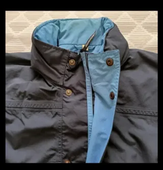 Parka Boomerang Negra y Azul