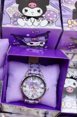 Reloj Kuromi Sanrio Niña Morado Blanco