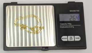 Cadena Bilbao de oro de 18k, 2.64 g, 40 cm.