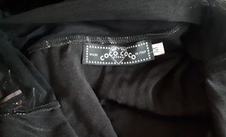 Abito lungo nero con sfumature brillantinate