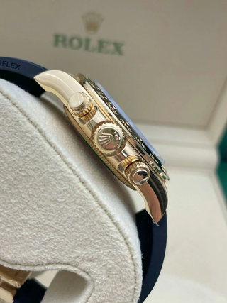 Rolex Daytona Oro Negro Correa Caucho