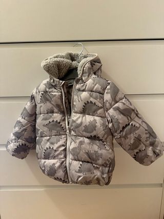 Chaqueta dinosaurios gris (23m)