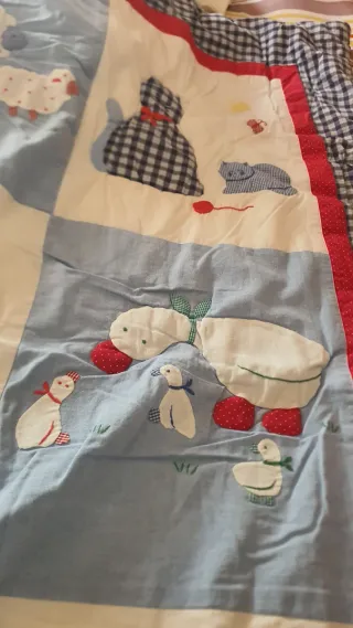 Edredón cuna patchwork animales