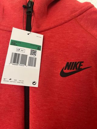 Chaqueta Nike Tech Fleece Kids roja