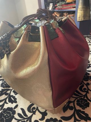 Bolso “Komebukuro “ estilo japonés en piel genuina