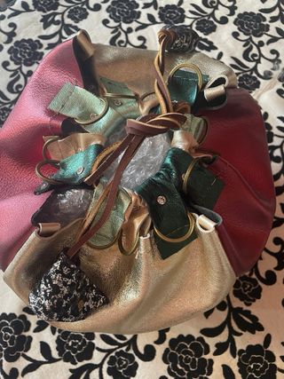 Bolso “Komebukuro “ estilo japonés en piel genuina